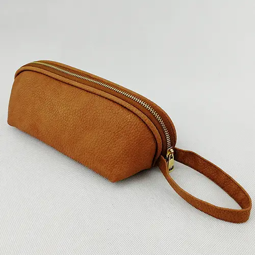 Direct Factory Design Leather Dopp Kit Leather Folding Travel Cute Toiletry Bags